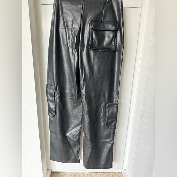 AFRM Sigmund Faux Leather Pant in Black size 30 - Picture 7 of 8